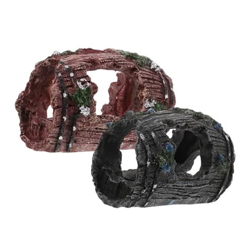 DECOMELODY 2 Stück Teiliges Aquarium Dekor Resin Höhlen Versteck Fischversteck für Aquarium Sicher Ungiftig Vielseitig Einsetzbar für Fischbecken Inklusive Rotem und Schwarzem Behälter DECOMELODY 2 Stück Teiliges Aquarium Dekor Resin Höhlen Versteck Fischversteck für Aquarium Sicher Ungiftig Vielseitig Einsetzbar für Fischbecken Inklusive Rotem und Schwarzem Behälter von DECOMELODY