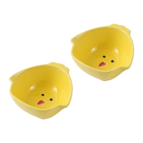 DECOMELODY 2 Stück Teiliges Keramik futternapf Vögel Robust und Bruchsicher Einfach zu Reinigen mit Stabilem Design als Futter Snackschale für Rutin hühner und Kleintiere von DECOMELODY