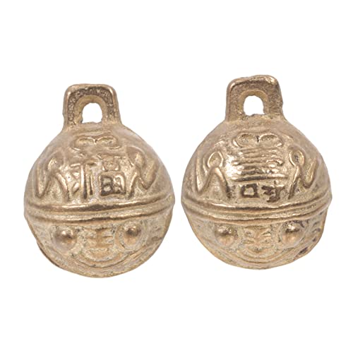 DECOMELODY 2 Stück Tigerkopf Glocke Hundeglocke Glocken hundeklingel hundegebell Dekorative Glocke Haustier Ornament Haustierbedarf Anhänger hängende Kupfer von DECOMELODY