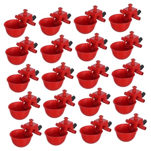 DECOMELODY 20 Stück Teiliges Geflügeltränke Automatischer Wasserspender mit Einstellbarem Wasservolumen Roter Tränke für Küken Tauben Wachteln Geeignet für Hühner und Zufällige Farbe DECOMELODY 20 Stück Teiliges Geflügeltränke Automatischer Wasserspender mit Einstellbarem Wasservolumen Roter Tränke für Küken Tauben Wachteln Geeignet für Hühner und Zufällige Farbe von DECOMELODY