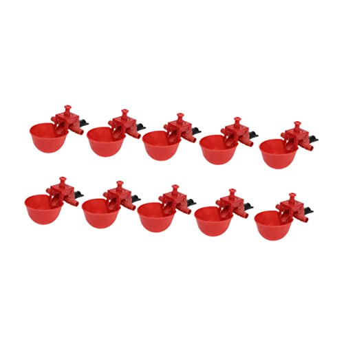 DECOMELODY 22 Stück Automatische Trinkschale geflügel tränke Geflügeltränke Trinkbecher für Geflügel wasserspender für hühner praktischer Wasserspender für Geflügel Plastik Black von DECOMELODY