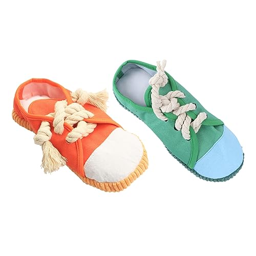DECOMELODY 2Stücke Hundeschuh Kauen Lustige Mini Sneakers für Haustiere Sicheres und Langlebiges Kauspielzeug für Welpen für Zähneschleifen DECOMELODY 2Stücke Hundeschuh Kauen Lustige Mini Sneakers für Haustiere Sicheres und Langlebiges Kauspielzeug für Welpen für Zähneschleifen von DECOMELODY