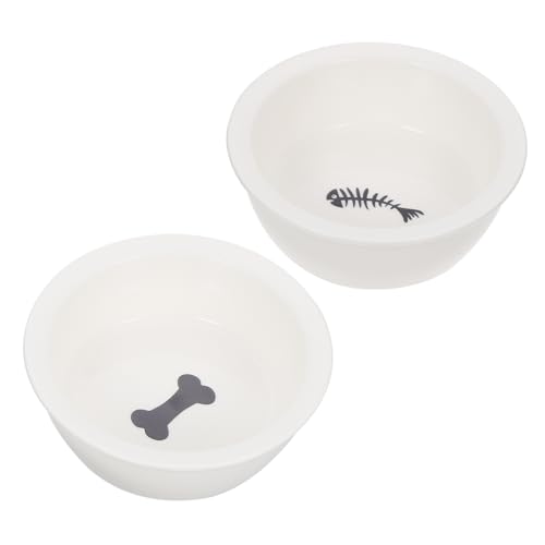 DECOMELODY 2Stücke Keramik Haustier Napfset Futter und Wassernapf für Katzen und Kleine Rutschfestes Design für Haustierbedarf mit Bezauberndem und Glatter Oberfläche DECOMELODY 2Stücke Keramik Haustier Napfset Futter und Wassernapf für Katzen und Kleine Rutschfestes Design für Haustierbedarf mit Bezauberndem und Glatter Oberfläche von DECOMELODY
