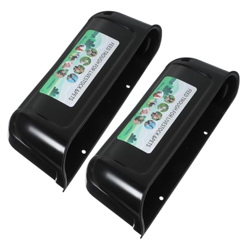 DECOMELODY 2Stücke Montierbarer Geflügelfutterautomat Großer Futtertrog für Hühner und Ziegen Lebensmittelechter Futterspender mit Hoher Kapazität und Einfacher von DECOMELODY