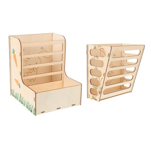 DECOMELODY 2Stücke Teiliges Kaninchenfutter Tragfähige Heuhalter für Kleintiere Heu Regal für Hasenzubehör und Futterstationen Sicher und Langlebig aus Hochwertigem von DECOMELODY