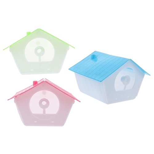 DECOMELODY 3 Sätze Vogelhaus Lieferungen Hamster Vogelversteck Klein Verschachtelung Nest Häuser Vogelfutterhaus Vogelkäfig Vogelhütte Zubehör Für Vögel Im Freien Pp von DECOMELODY
