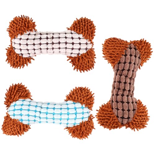 DECOMELODY 3 Stück Hundes timme Plüsch Tier quietschend Kleiner Hundequietscher Plüschtiere für Hunde Interactive Dog Toys Dog chew Toy hundenapf Set kauen für welpen Hundepuzzle von DECOMELODY