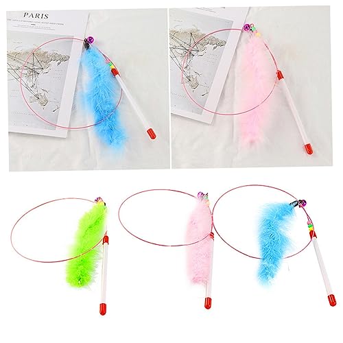 DECOMELODY 3 Stück Interaktives Katzenspielzeug Bunte Draht Katzenangel mit Kunststoffgriff Glocke für Katzen Spielspaß Zuhause Katzenflirt Zubehör Zufällige Farbe Zufällige Farbe DECOMELODY 3 Stück Interaktives Katzenspielzeug Bunte Draht Katzenangel mit Kunststoffgriff Glocke für Katzen Spielspaß Zuhause Katzenflirt Zubehör Zufällige Farbe Zufällige Farbe von DECOMELODY