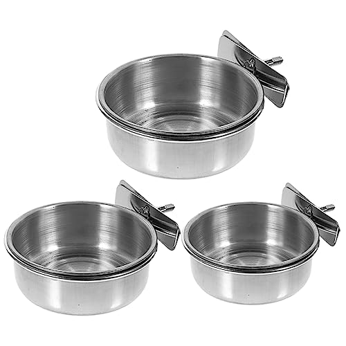 DECOMELODY 3 Stück Papageienfutterbecher Taube Flasche Hängenden Vogelhäuschen Kolibri Vogelhäuschen Für Kleine Vögel Automatischer Vogelfutterbecher Futterspender Silver Rostfreier Stahl von DECOMELODY