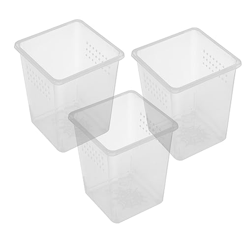 DECOMELODY 3Stücke Kleine Fütterungszüchterboxen für Reptilien Transparente Gehege für Tarantula Eidechsen und Insekten Belüftet Langlebig Beobachtung und Zucht von DECOMELODY