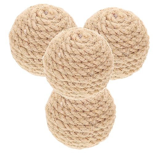 DECOMELODY 4 Stück Catnip Cat Kratzball Kratzer Katzenspiele Drinnen Post Kätzchen Katze Kratzt Katzenspielzeug Für Wohnungskatzen, Kätzchen Für Katzen Selbst Jute Light Brown DECOMELODY 4 Stück Catnip Cat Kratzball Kratzer Katzenspiele Drinnen Post Kätzchen Katze Kratzt Katzenspielzeug Für Wohnungskatzen, Kätzchen Für Katzen Selbst Jute Light Brown von DECOMELODY
