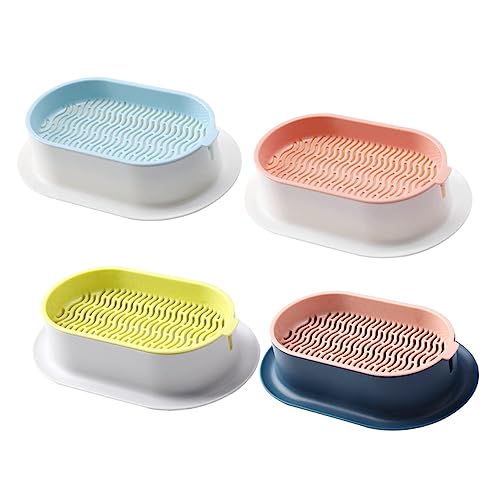 DECOMELODY 4 Stück Katzenminze Pflanzer Katzenpflanzer Keimschale Tabletts Katzengras Graszüchter Für Katzen Drinnen Aufzuchtschale Für Sämlinge Gras Für Katzen Pflanzen Gras Pflanzer Plastik von DECOMELODY