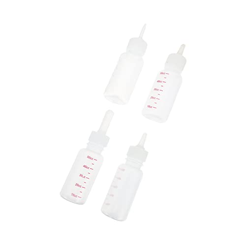 DECOMELODY 4 Stück PET-Flasche Werkzeuge zum Füttern von Haustieren Kaninchenwasserflasche Abs Spender Kätzchenfutter pet Flaschen pet Supplies Neugeborene Katzenfutter Hundefutter Kieselgel von DECOMELODY