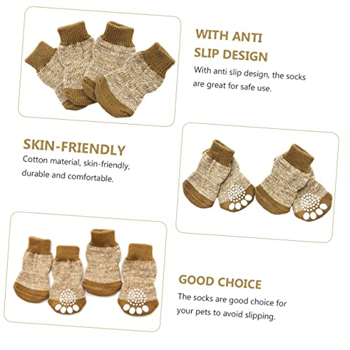 DECOMELODY 4 Stück Teiliges Hundesocken aus Baumwolle rutschfeste Pfotenschutz Socken für Mittlere Hunde Schützende Atmungsaktive Haustier Socken gegen Kälte und Schmutz für Indoor und DECOMELODY 4 Stück Teiliges Hundesocken aus Baumwolle rutschfeste Pfotenschutz Socken für Mittlere Hunde Schützende Atmungsaktive Haustier Socken gegen Kälte und Schmutz für Indoor und von DECOMELODY