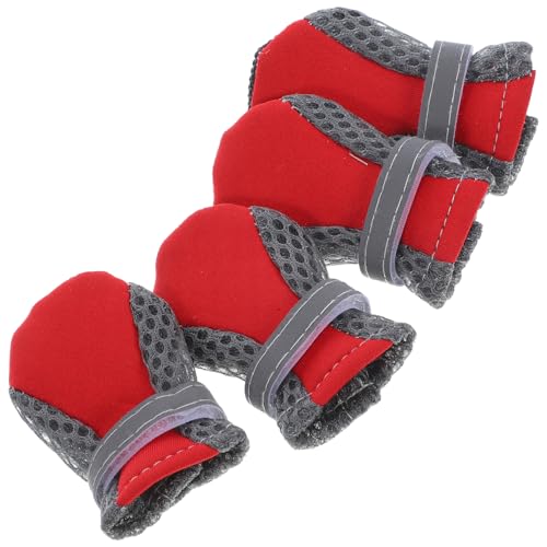 DECOMELODY 4 Stück Teiliges Rutschfester Hundeschuhe für Kleine Hunde und Katzen Atmungsaktive Outdoor Pet Schuhe mit Verstellbarem Design Bequem und Sicher für Wetterbedingungen DECOMELODY 4 Stück Teiliges Rutschfester Hundeschuhe für Kleine Hunde und Katzen Atmungsaktive Outdoor Pet Schuhe mit Verstellbarem Design Bequem und Sicher für Wetterbedingungen von DECOMELODY