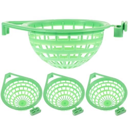 DECOMELODY 4 Stück Teiliges Vogelnest aus Strapazierfähigem Kunststoff Hohles Design für Stabile Ruheplätze zum Aufhängen Geeignet Sicher und Waschbar für Kleine Papageien und Vögel im Käfig von DECOMELODY