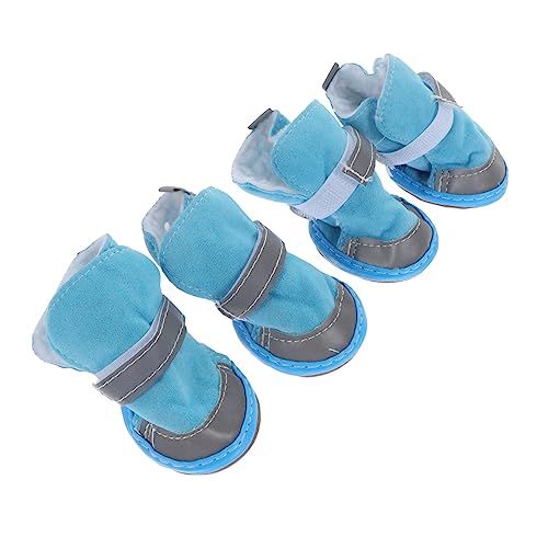 DECOMELODY 4 Stück Teiliges rutschfeste Hundeschuhe mit Reflektierendem Design Warme Winterpfotenschutzstiefel für Kleine Haustiere Schützt vor Schnee EIS und Kaltem Boden Einfach Anzuziehen DECOMELODY 4 Stück Teiliges rutschfeste Hundeschuhe mit Reflektierendem Design Warme Winterpfotenschutzstiefel für Kleine Haustiere Schützt vor Schnee EIS und Kaltem Boden Einfach Anzuziehen von DECOMELODY