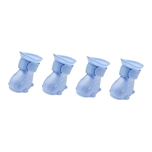 DECOMELODY 4 Stück wasserdichte Hunderegenstiefel aus Tep rutschfeste Boots für Große Hunde Hellblau für Regen und Leicht Tragbar Sicherer Pfotenschutz DECOMELODY 4 Stück wasserdichte Hunderegenstiefel aus Tep rutschfeste Boots für Große Hunde Hellblau für Regen und Leicht Tragbar Sicherer Pfotenschutz von DECOMELODY
