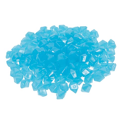 DECOMELODY 400 Stück Rhombus leuchtender Kies Luft Kieselsteine ​​für Aquarien leuchtende Steine leuchtende kieselsteine eiswürfel Im Dunkeln leuchtender Kies Garten kies Dekorationen Harz von DECOMELODY
