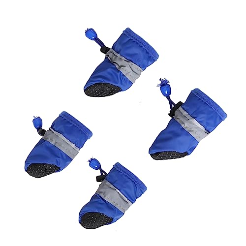 DECOMELODY 4Stücke Hundeschuhe für Kleine bis Mittlere Rutsch Pfotenschutz Booties für Jahreszeiten XXL von DECOMELODY