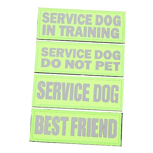 DECOMELODY 4Stücke Reflektierende Hundepatches für Servicehunde Hochwertige Atmungsaktive Hundezubehör mit Besonderem Design für Stilvolle Haustiere für Besondere Anlässe DECOMELODY 4Stücke Reflektierende Hundepatches für Servicehunde Hochwertige Atmungsaktive Hundezubehör mit Besonderem Design für Stilvolle Haustiere für Besondere Anlässe von DECOMELODY
