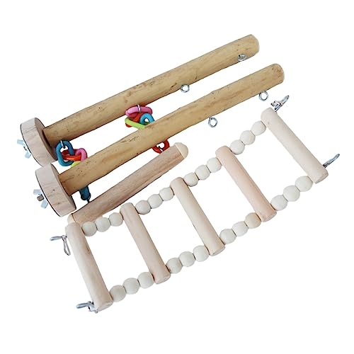 DECOMELODY 4stücke Papageien-Spielzeug Teiliges Holzleiter Und Schaukelspielzeug Für Vögel Flexibles Kletterspielzeug Mit Stahlhaken Für Vogelkäfige Fördert Balance Und Bewegung DECOMELODY 4stücke Papageien-Spielzeug Teiliges Holzleiter Und Schaukelspielzeug Für Vögel Flexibles Kletterspielzeug Mit Stahlhaken Für Vogelkäfige Fördert Balance Und Bewegung von DECOMELODY