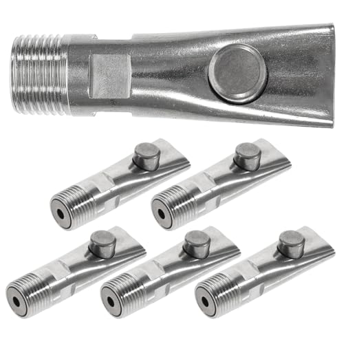 DECOMELODY 5 Stück Teiliges Automatisches Schweine trinksystem aus Rostfreiem Edelstahl Wassersparender Tränker mit Nippel für Ferkel und Schweine Langlebiges Tränke Tool zur Einfachen von DECOMELODY