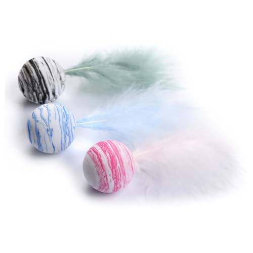 DECOMELODY 5 Stück Teiliges Katzenspielzeug mit Flausch und Sternenball Langlebiges Beißspielzeug für Kätzchen zur Beschäftigung Fördert Aktivität und Schützt Möbel Zufällige Zufällige Farbe von DECOMELODY