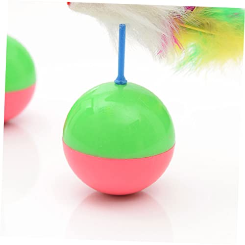 DECOMELODY 5 Stück Teiliges Plüsch mäuse Wackelspielzeug Interaktives Katzenspielzeug mit Tumbler Design Langlebig und Sicher für Zuhause und Laden Fördert Intelligenz und Bewegung Buntes von DECOMELODY