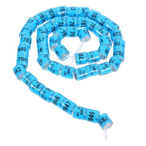 DECOMELODY 50pcs Taubenrennbänder Zahlen Beinringe Für Tauben Vogelbeine Bänder Ring -tauben -beinbänder Nummerierte Taubenbein Ringländer Taubenbein Ring Ring von DECOMELODY