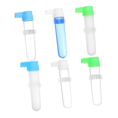 DECOMELODY 6 Stück Automatischer Vogelwasserspender Wasserspender für Käfig Hängend Auslaufsicher Parrot Trinkflasche für Wellensittiche Nymphensittiche Papageien Kleine Vögel von DECOMELODY