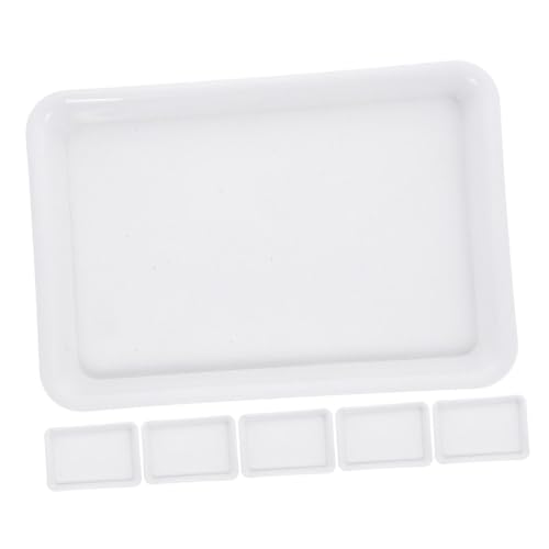 DECOMELODY 6 Stück Blumentopf Tablett Pflanzentopf Untersetzer Pflanzgefäß Untersetzer Pflanzentopf Schutzschale gemischte Blumenerde Schüsseln Pflanzenplatte tropfschale für Pflanzen pp Weiß von DECOMELODY