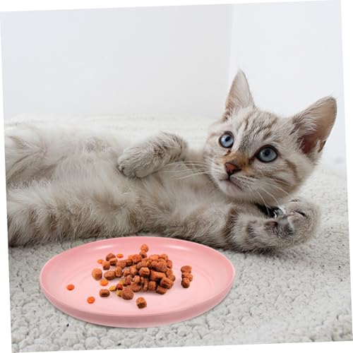 DECOMELODY 6 Stück Flacher Katzennapf in Pastellfarben Runde Futternäpfe mit Rutschfester Basis Stapelbar und Vielseitig für Feuchtes Trockenfutter für Kätzchen und Kurzbeinige Katzen von DECOMELODY