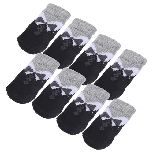 DECOMELODY 8Stücke Haustiersocken rutschfest für Katzen Pfotenschutz und Fußbekleidung Rutsch Strümpfe für Innennutzung Zufällige von DECOMELODY