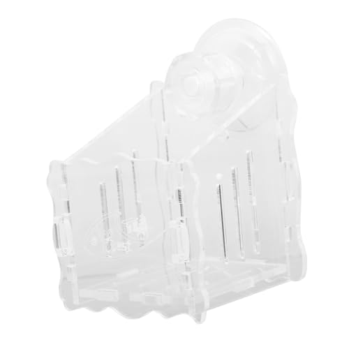 DECOMELODY Aquarium Pflanzenhalter Acryl Transparent mit Saugnapf Aquatic Plant Cup für Wasserpflanzen Netztopf mit Drainagelöchern Langlebig und Sicher für Fischbecken Dekoration von DECOMELODY