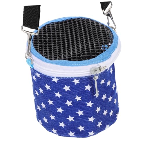 DECOMELODY Atmungsaktive Tragbare Haustier Reisetasche für Hamster Igel Chinchilla mit Diagonal und Schultergurt Langlebige Kleintier Tragetasche für Ausflüge Wandern Reisen von DECOMELODY