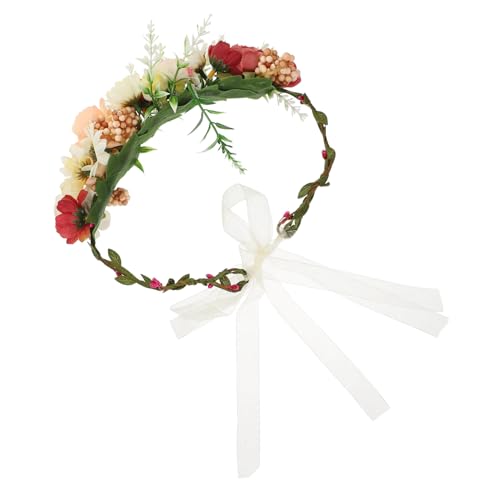 DECOMELODY Blumen-hundehalsband Verstellbar mit Künstlichem Blumenkranz und Schleife Eleganter Hochzeitsschmuck für Hunde und Katzen Geeignet für Festtage Fotoshootings und Feiern von DECOMELODY