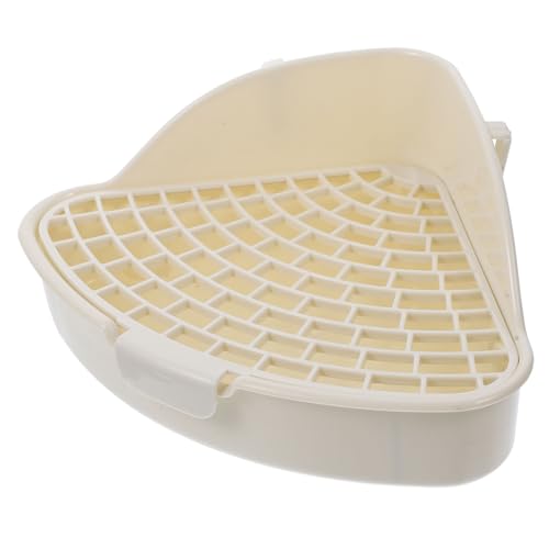 DECOMELODY Kaninchen Katzentoilette Kunststoff Ecktoilette für Kleine Haustiere Töpfchentrainer für Kaninchen und Meerschweinchen Leicht und Kompakt von DECOMELODY
