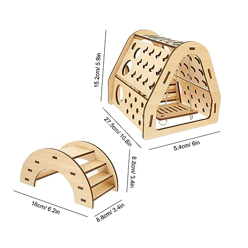 DECOMELODY DIY Hamster Holzhaus mit Rutsche und Brücke Naturholz Nagerversteck für Zwerghamster und Kleine Kleintiere Sicherer Spielplatz und Rückzugsort als und Käfig Zubehör DECOMELODY DIY Hamster Holzhaus mit Rutsche und Brücke Naturholz Nagerversteck für Zwerghamster und Kleine Kleintiere Sicherer Spielplatz und Rückzugsort als und Käfig Zubehör von DECOMELODY