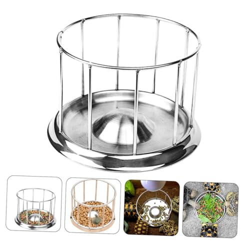 DECOMELODY Edelstahl Reptilien Futter Wasserschale Mittelgroß Rostfrei Langlebig Sicher für Schildkröten und Landschildkröten Glatte Oberfläche frei von Graten für Haustierfütterung und von DECOMELODY