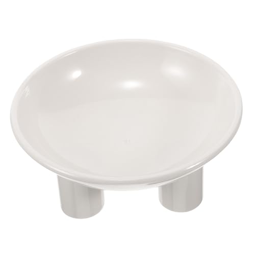 DECOMELODY Erhöhter Futternapf Katze aus Langlebigem Kunststoff rutschfest Großer Öffnung Ergonomisch für Nacken Wirbelsäulenschutz Kompakter Wiederverwendbarer Napf für Katzen und Kleine von DECOMELODY