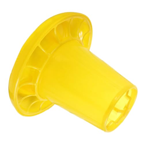 DECOMELODY Futtereimer Futternutschale Füttern Tauben Fütterungsboxen Futtertröge Für Geflügel Kükenfresser Futterautomat Für Geflügel Futtertrog Für Geflügel Hühnerfutter Plastik Yellow von DECOMELODY