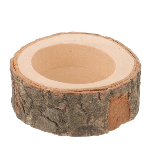 DECOMELODY Futternapf Für Hamster Dekorative Schalen Hamsterbedarf Hase Wassernapf Kaninchenfutter Für Käfige Häschen-Feeder Bunny Cage Accessoires Kaninchen Futternapf Hölzern Coffee von DECOMELODY