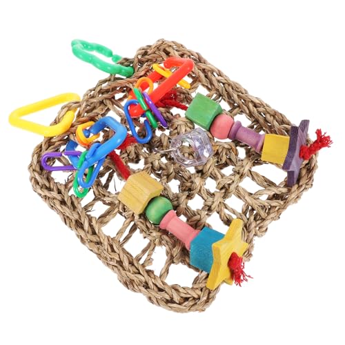 DECOMELODY Papageien Kauspielzeug Haken Vogel Spielzeug Für Mittelgroße Papageien Edelstein Vogelkäfigzubehör Mit Kreativem Design Für Beschäftigung Und Spaß von DECOMELODY
