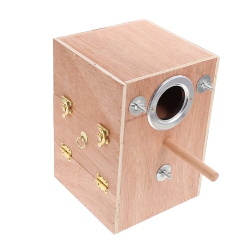 DECOMELODY Hängende Holz Nistbox für Papageien mit Sitzstange und Aufklappbarem Fenster Platzsparendes Brutnest für Wellensittiche Unzertrennliche Nymphensittiche für Kalte Regionen und DECOMELODY Hängende Holz Nistbox für Papageien mit Sitzstange und Aufklappbarem Fenster Platzsparendes Brutnest für Wellensittiche Unzertrennliche Nymphensittiche für Kalte Regionen und von DECOMELODY