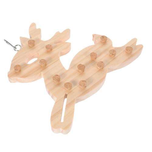 DECOMELODY Hängendes Papageienspielzeug aus Langlebigem Holz Beißfestes Wellensittich Kauspielzeug Kreatives Vogelspielzeug für Käfig Fördert Beschäftigung und Klettern Kleiner Vögel von DECOMELODY