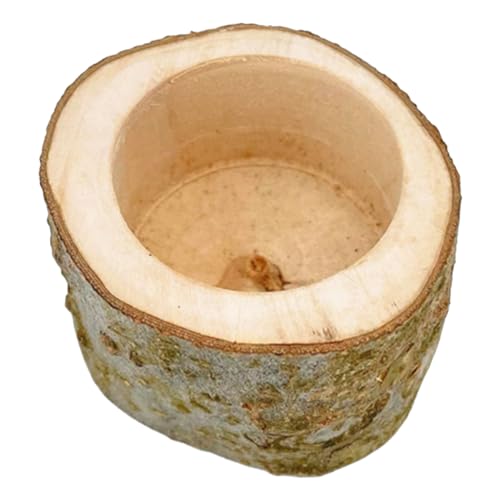DECOMELODY Hamster Futternapf aus Holz Multifunktionale Futterstation für Kleintiere Nachhaltige Futterbehälter Geeignet für Hamster Chinchillas und Andere Haustiere Einfache Langlebig und von DECOMELODY