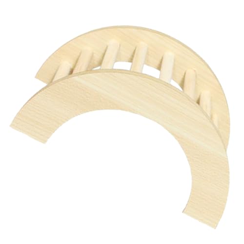 DECOMELODY Hamster-Spielzeugbrücke Nagetier Haustier Hamsterspielzeug Kletterplattform für Kleintiere Hamster brücke kleintierspielzeug Hamsterkäfigleiter Hamster-Kletterbrücke hölzern von DECOMELODY