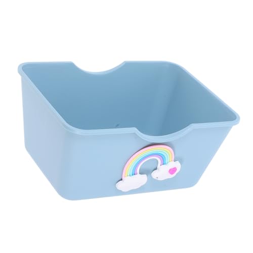 DECOMELODY Hamster Toilette Rennmausoiletten Staubbad Für Chinchilla Sandbad Für Hamster Hamsterhaus Toilettendeckel Hamstertoiletten Kleine Tierverstecke Hamsterversteck Sky-Blue Abs von DECOMELODY