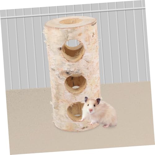 DECOMELODY Hamster Tunnel aus Natürlichem Birkenholz mit Öffnungen Robustes Kauspielzeug und Versteck für Hamster Rennmäuse und Kleine Nager Stabiler Holz Tunnel für Kleintiere DECOMELODY Hamster Tunnel aus Natürlichem Birkenholz mit Öffnungen Robustes Kauspielzeug und Versteck für Hamster Rennmäuse und Kleine Nager Stabiler Holz Tunnel für Kleintiere von DECOMELODY
